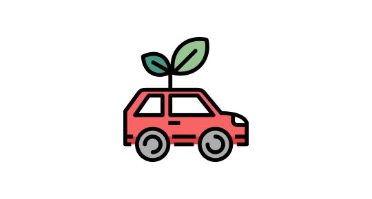 Sustainable car icon