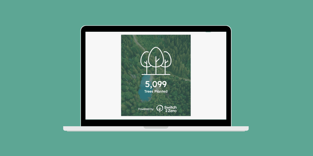 S2Z live widget to share number of trees planted